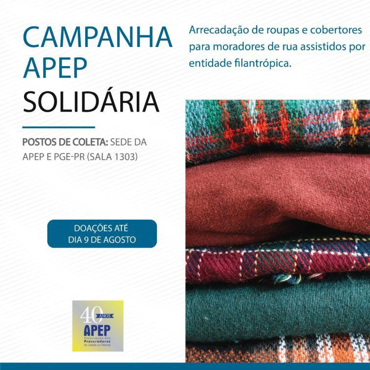 Doações podem ser feitas até o dia 9 de agosto na APEP ou PGE-PR - Foto: Divulgação Doações podem ser feitas até o dia 9 de agosto na APEP ou PGE-PR - Foto: Divulgação